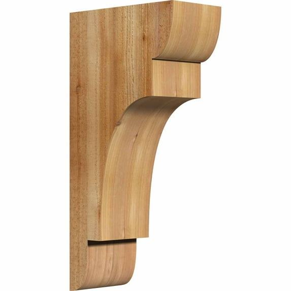 6"W x 12"D x 24"H New Brighton Rough Sawn Corbel, Western Red Cedar