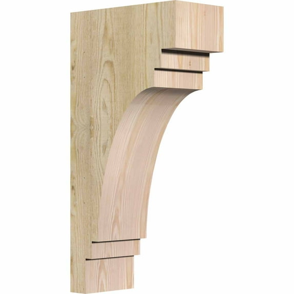 6"W x 12"D x 24"H Pescadero Rough Sawn Corbel, Douglas Fir