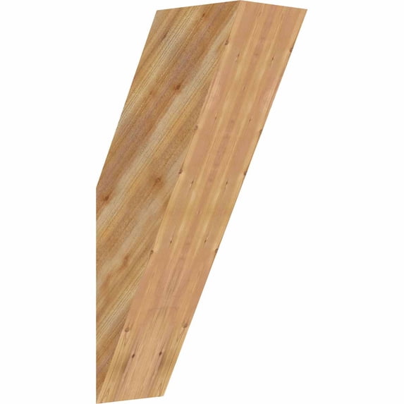 6"W x 12"D x 24"H Traditional Rough Sawn Brace, Western Red Cedar