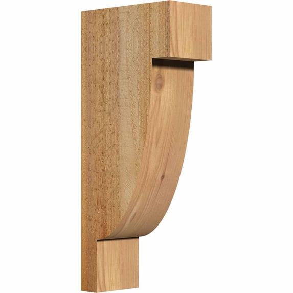6"W x 12"D x 28"H Alpine Rough Sawn Corbel, Western Red Cedar