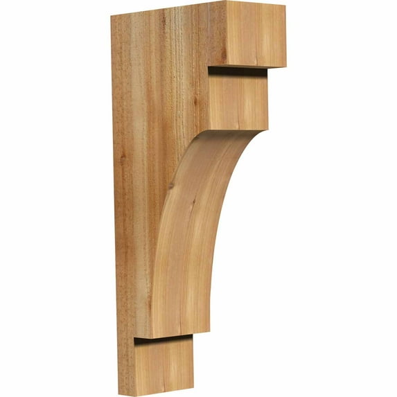 6"W x 12"D x 28"H Mediterranean Rough Sawn Corbel, Western Red Cedar