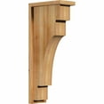 thumbnail image 1 of 6"W x 12"D x 28"H Mediterranean Rough Sawn Corbel w/Backplate, Western Red Cedar, 1 of 9
