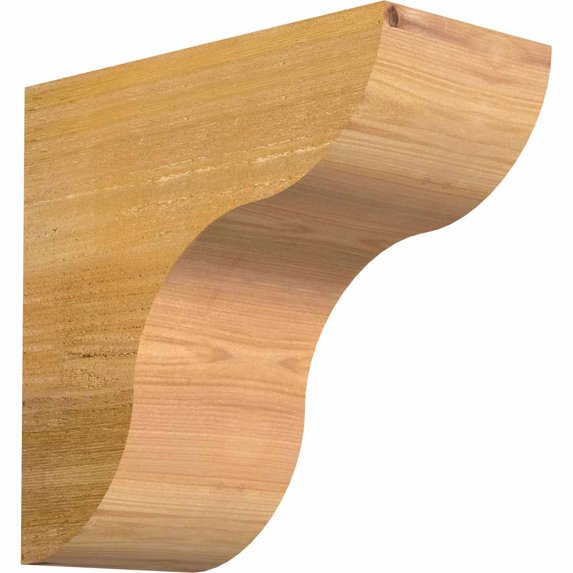 6"W x 12"H x 12"L Carmel Rough Sawn Rafter Tail, Western Red Cedar