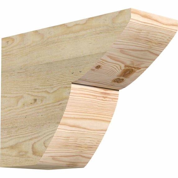 6"W x 12"H x 16"L Crestline Rough Sawn Rafter Tail, Douglas Fir