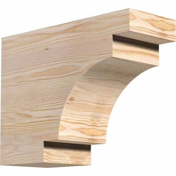 6"W x 12"H x 16"L Mediterranean Rough Sawn Rafter Tail, Douglas Fir