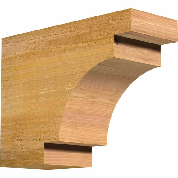 6"W x 12"H x 16"L Mediterranean Rough Sawn Rafter Tail, Western Red Cedar