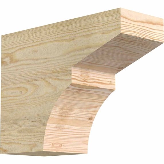 6"W x 12"H x 16"L Monterey Rough Sawn Rafter Tail, Douglas Fir