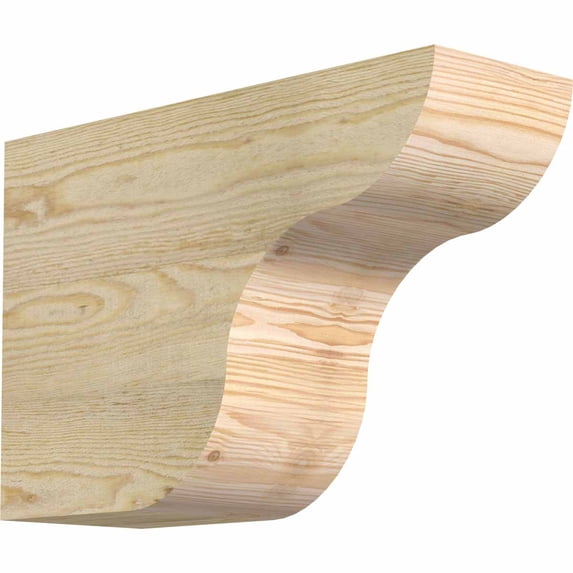 6"W x 12"H x 18"L Carmel Rough Sawn Rafter Tail, Douglas Fir