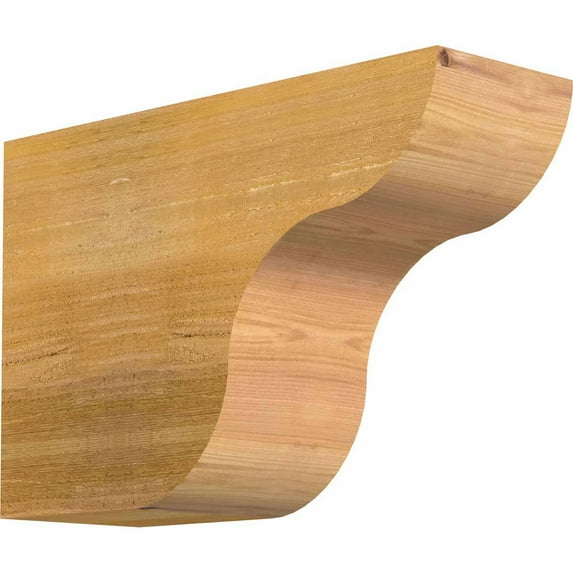 6"W x 12"H x 18"L Carmel Rough Sawn Rafter Tail, Western Red Cedar