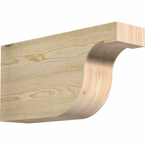 6"W x 12"H x 24"L Del Monte Rough Sawn Rafter Tail, Douglas Fir