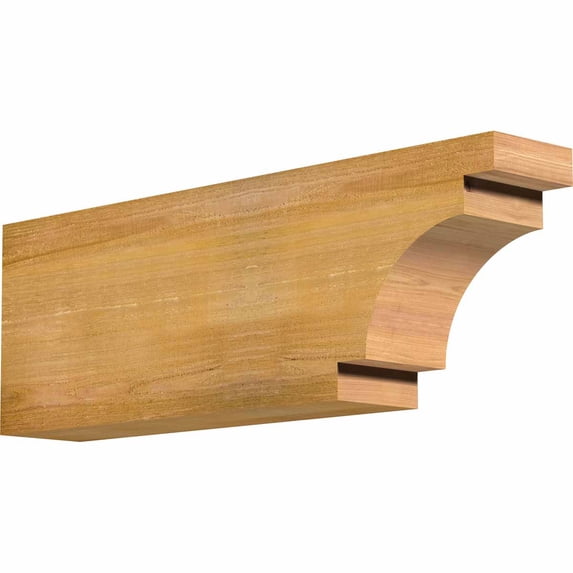 6"W x 12"H x 36"L Mediterranean Rough Sawn Rafter Tail, Western Red Cedar