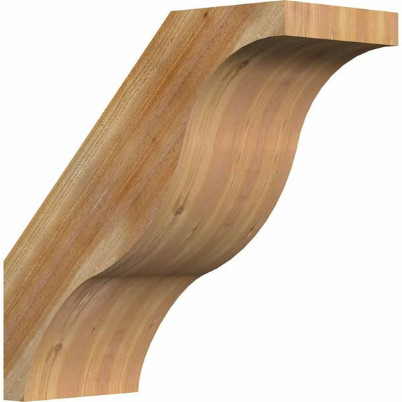 6"W x 14"D x 14"H Funston Rough Sawn Brace, Western Red Cedar