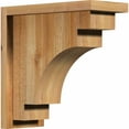 thumbnail image 1 of 6"W x 14"D x 14"H Mediterranean Rough Sawn Corbel w/Backplate, Western Red Cedar, 1 of 9