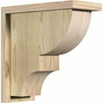 thumbnail image 1 of 6"W x 14"D x 14"H Ridgewood Rough Sawn Corbel w/Backplate, Douglas Fir, 1 of 9