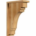 thumbnail image 1 of 6"W x 14"D x 22"H Pescadero Rough Sawn Corbel w/Backplate, Western Red Cedar, 1 of 9