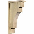 thumbnail image 1 of 6"W x 14"D x 26"H Mediterranean Rough Sawn Corbel w/Backplate, Douglas Fir, 1 of 9