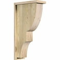 thumbnail image 1 of 6"W x 14"D x 26"H Ridgewood Rough Sawn Corbel w/Backplate, Douglas Fir, 1 of 9