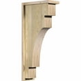 thumbnail image 1 of 6"W x 14"D x 30"H Mediterranean Rough Sawn Corbel w/Backplate, Douglas Fir, 1 of 9
