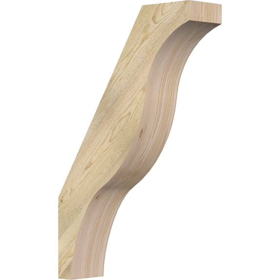 6"W x 22"D x 34"H Funston Rough Sawn Knee Brace, Douglas Fir