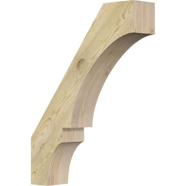 6"W x 26"D x 34"H Balboa Rough Sawn Knee Brace, Douglas Fir