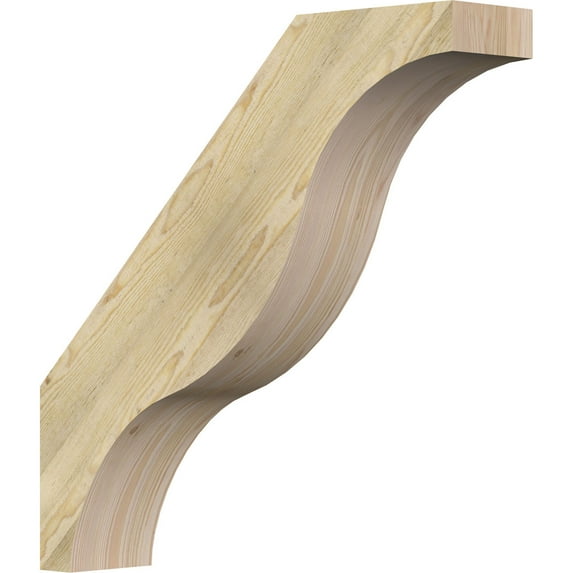 6"W x 28"D x 28"H Funston Rough Sawn Knee Brace, Douglas Fir