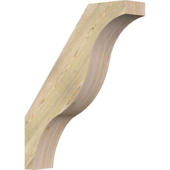 6"W x 28"D x 34"H Funston Rough Sawn Knee Brace, Douglas Fir