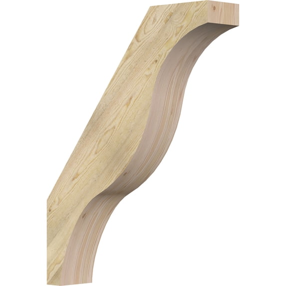 6"W x 28"D x 36"H Funston Rough Sawn Knee Brace, Douglas Fir