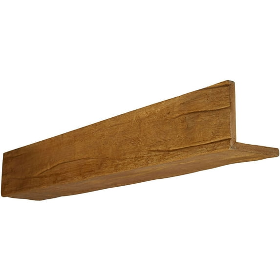 6"W x 4"H x 8'L 2-Sided (L-beam) Riverwood Endurathane Faux Wood Ceiling Beam, Puritan Pine