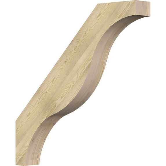 6"W x 44"D x 44"H Funston Rough Sawn Knee Brace, Douglas Fir