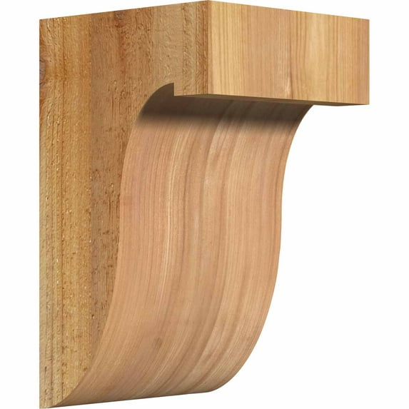 6"W x 6"D x 10"H Del Monte Rough Sawn Corbel, Western Red Cedar