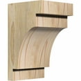 thumbnail image 1 of 6"W x 6"D x 10"H Mediterranean Rough Sawn Corbel, Douglas Fir, 1 of 9