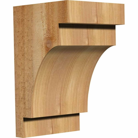 6"W x 6"D x 10"H Mediterranean Rough Sawn Corbel, Western Red Cedar