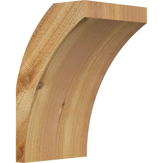6"W x 6"D x 10"H Thorton Rough Sawn Knee Brace, Western Red Cedar