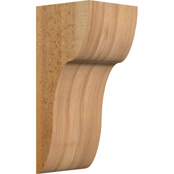 6"W x 6"D x 14"H Carmel Rough Sawn Corbel, Western Red Cedar