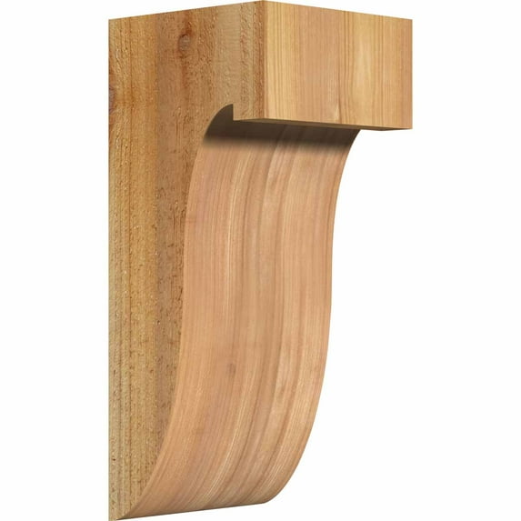 6"W x 6"D x 14"H Del Monte Rough Sawn Corbel, Western Red Cedar