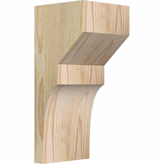 6"W x 6"D x 14"H Monterey Rough Sawn Corbel, Douglas Fir