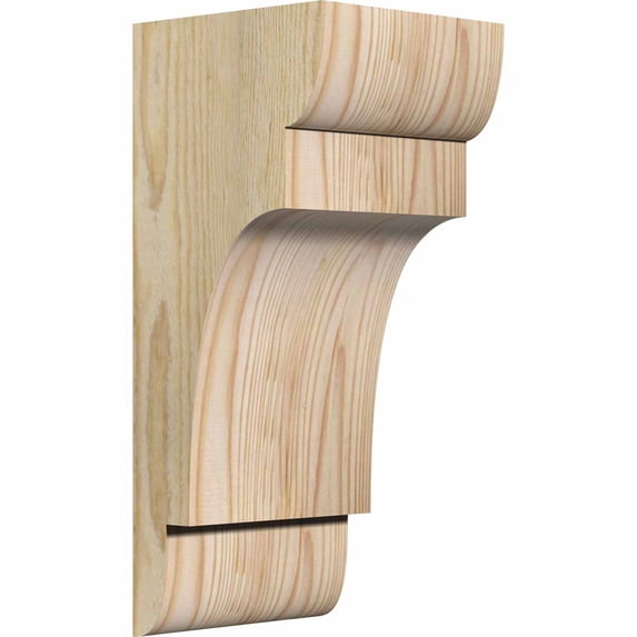 6"W x 6"D x 14"H New Brighton Rough Sawn Corbel, Douglas Fir
