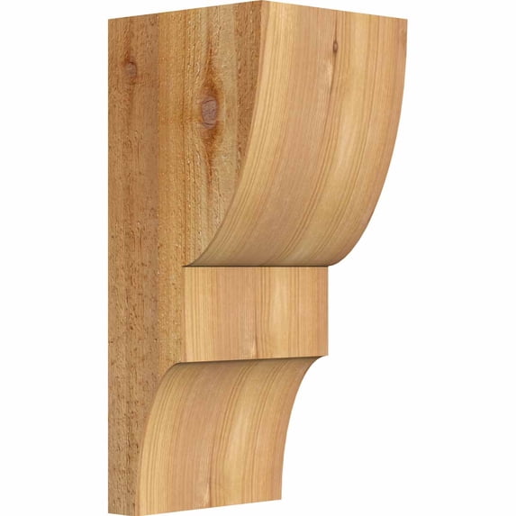 6"W x 6"D x 14"H Ridgewood Rough Sawn Corbel, Western Red Cedar
