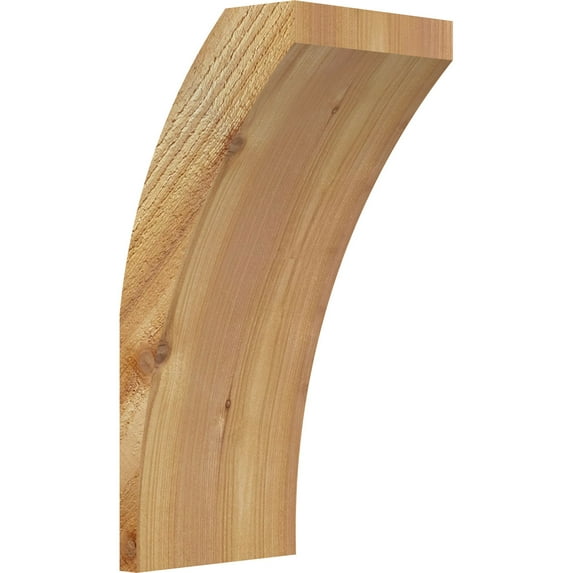 6"W x 6"D x 14"H Thorton Rough Sawn Knee Brace, Western Red Cedar