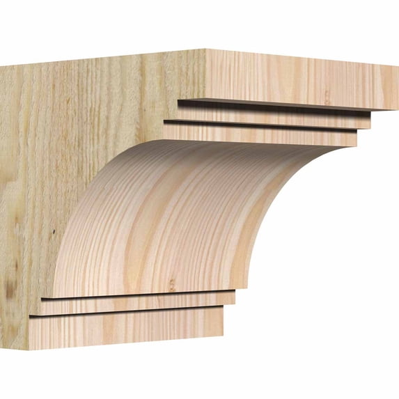 6"W x 6"D x 6"H Pescadero Rough Sawn Corbel, Douglas Fir