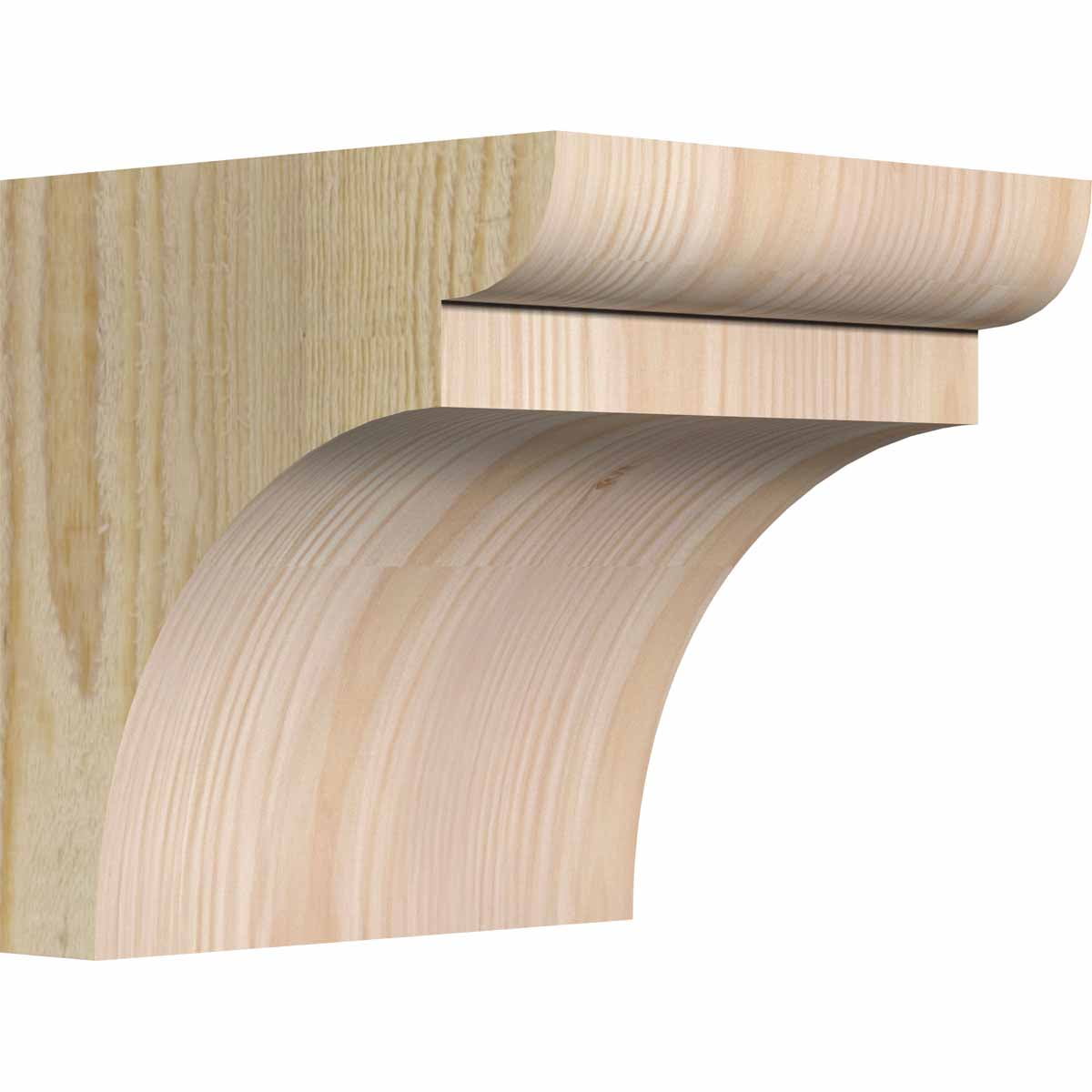 6" Natural Douglas Fir Rough Sawn Corbel