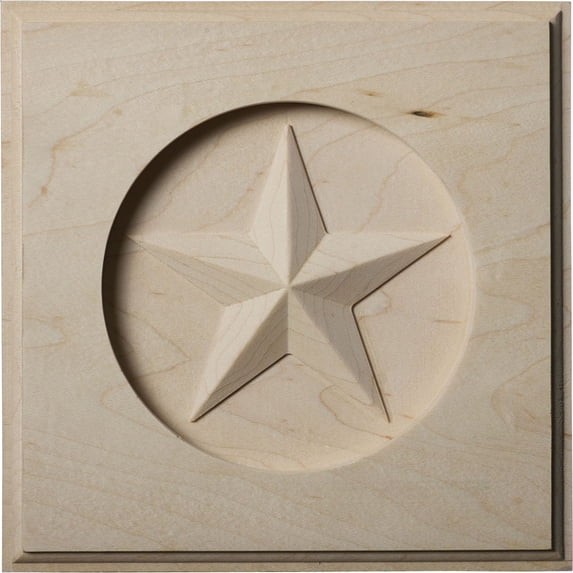 6"W x 6"H x 1"P Austin Star Rosette, Alder