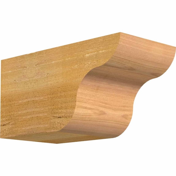 6"W x 6"H x 12"L Carmel Rough Sawn Rafter Tail, Western Red Cedar