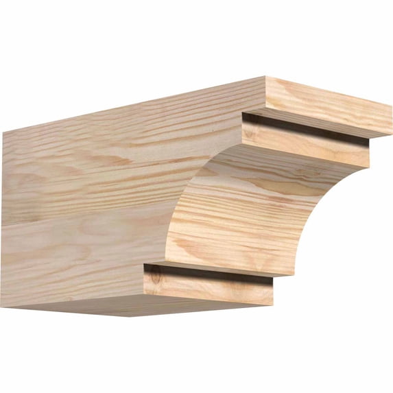 6"W x 6"H x 12"L Mediterranean Rough Sawn Rafter Tail, Douglas Fir