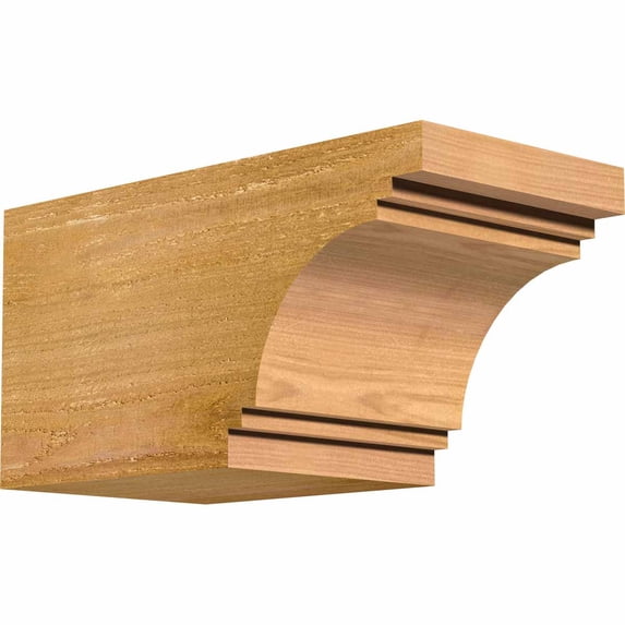 6"W x 6"H x 12"L Pescadero Rough Sawn Rafter Tail, Western Red Cedar