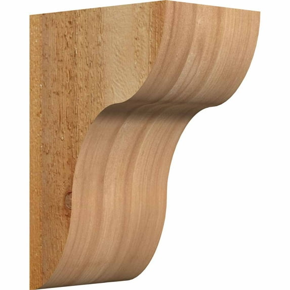 6"W x 8"D x 12"H Carmel Rough Sawn Corbel, Western Red Cedar