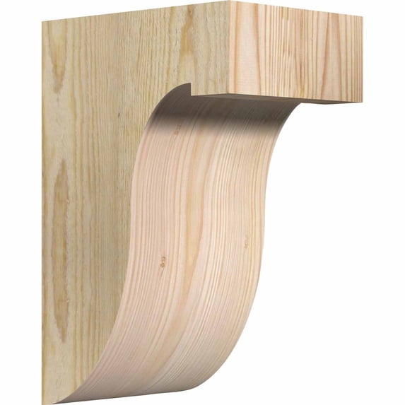 6"W x 8"D x 12"H Del Monte Rough Sawn Corbel, Douglas Fir