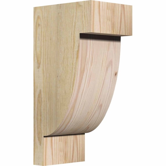 6"W x 8"D x 16"H Alpine Rough Sawn Corbel, Douglas Fir