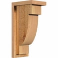thumbnail image 1 of 6"W x 8"D x 16"H Alpine Rough Sawn Corbel w/Backplate, Western Red Cedar, 1 of 9