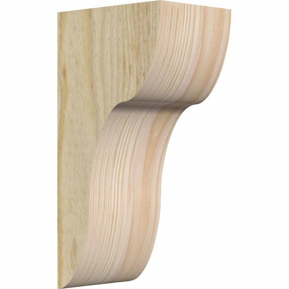 6"W x 8"D x 16"H Carmel Rough Sawn Corbel, Douglas Fir